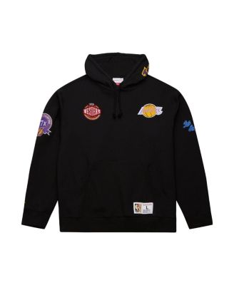 Men's Black Los Angeles Lakers Hardwood Classics Blackout Collection Pullover Hoodie