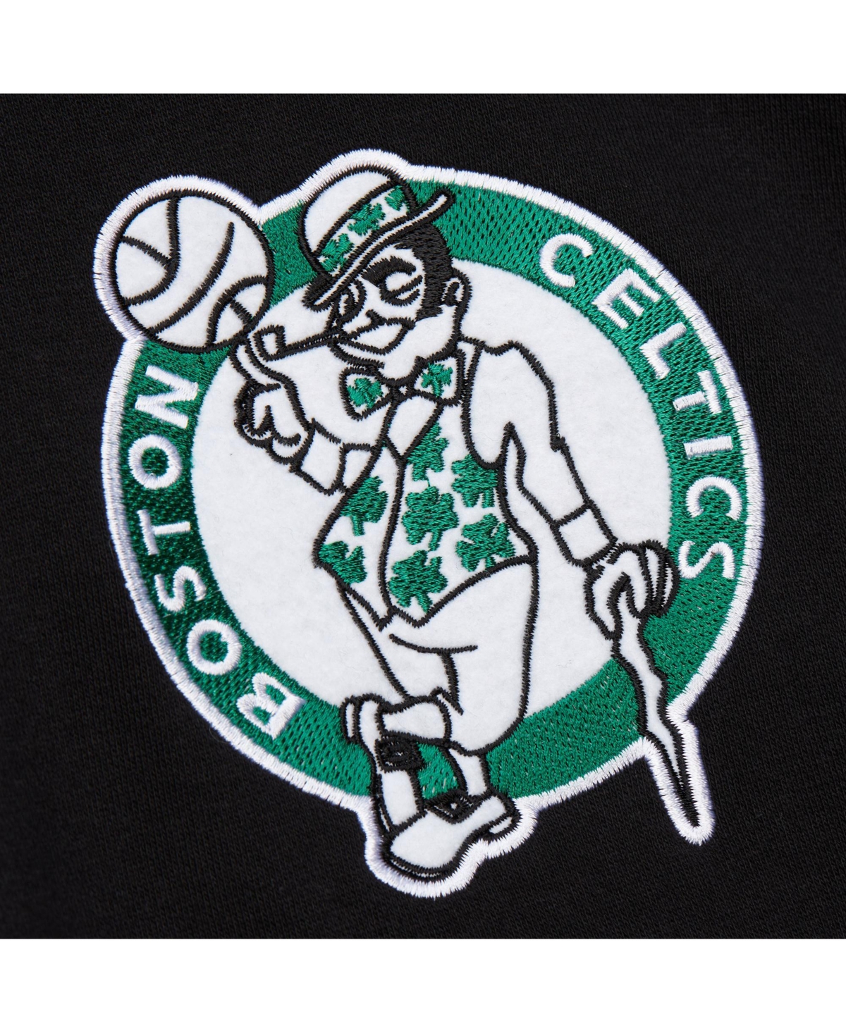 Mitchell & Ness Men's Black Boston Celtics Hardwood Classics Blackout Collection Pullover Hoodie In Black