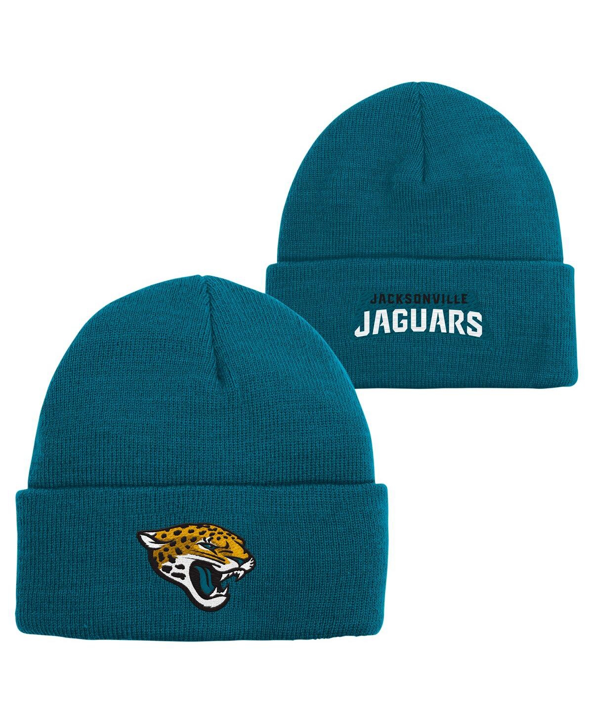 Outerstuff Big Boys And Girls Teal Jacksonville Jaguars Basic Cuffed Knit Hat In Teal