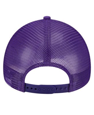Men's Purple/Gold Los Angeles Lakers Tip Off A-Frame Trucker 9FORTY Adjustable Hat