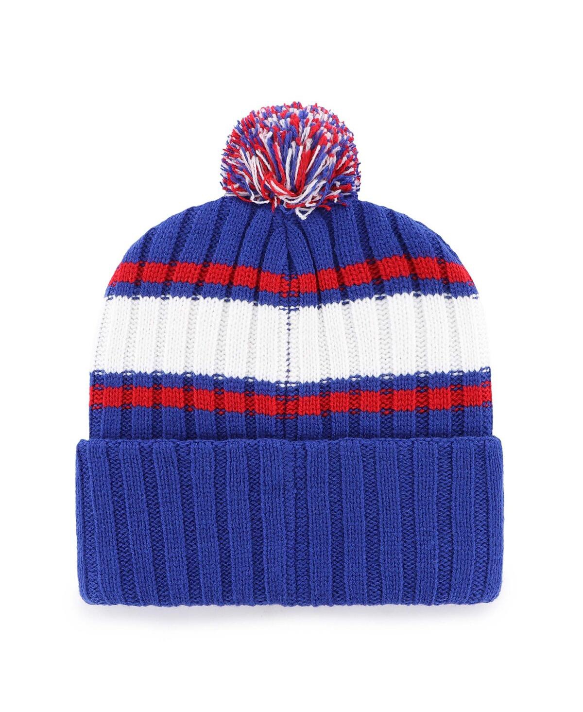 47 BRAND MEN'S ROYAL CHICAGO CUBS PLATEAU CUFFED KNIT HAT WITH POM