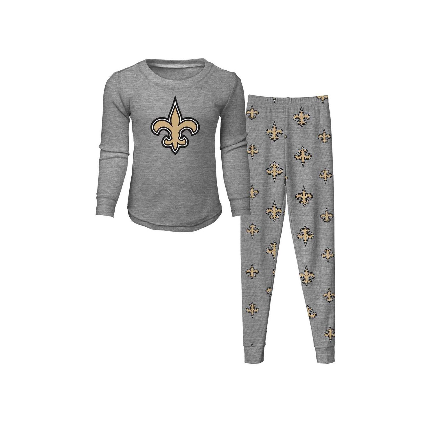Big Boys and Girls New Orleans Saints Long Sleeve T-Shirt and Pants Sleep Set