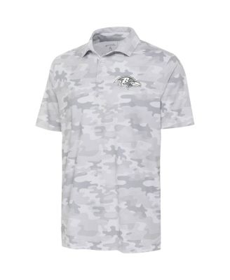 Мужское белое поло Collide с логотипом Baltimore Ravens цвета антрацит от Antigua