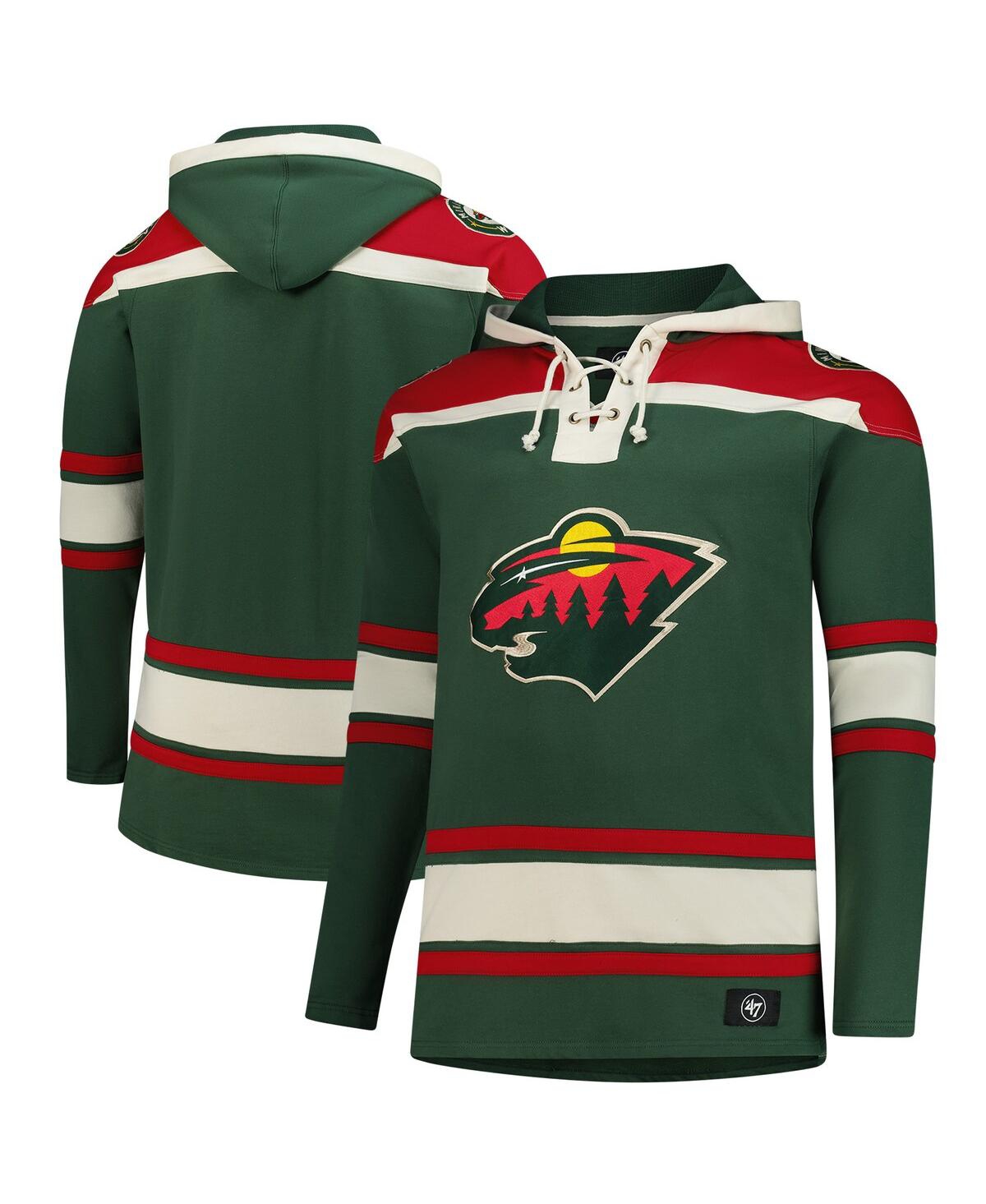 Men's Green Minnesota Wild Big Tall Superior Lacer Fleece Pullover Hoodie - Green