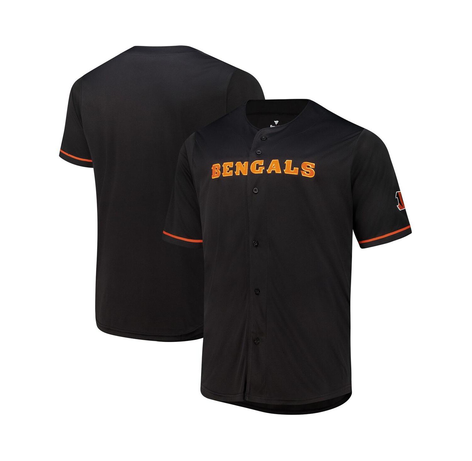Men's Black Cincinnati Bengals Pop Full-Button Jersey