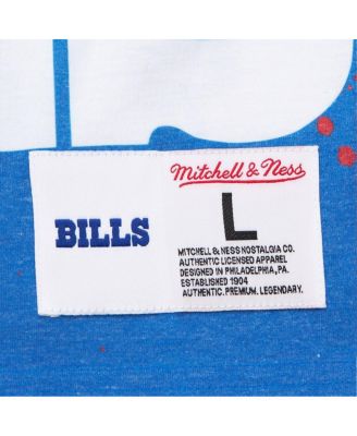 Мужская белая футболка с винтажным логотипом команды Buffalo Bills от Mitchell & Ness Team Burst
