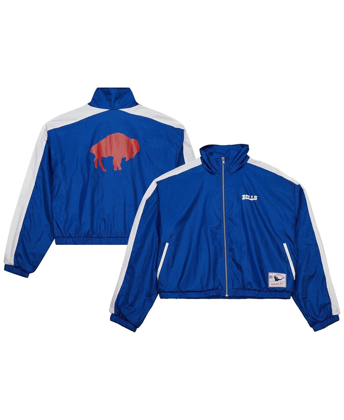 Women's Royal Buffalo Bills Nylon Cropped Full-Zip Jacket - Royal
