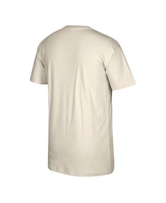 Мужская кремовая футболка Atlanta Braves с арочным логотипом Mitchell & Ness Slub