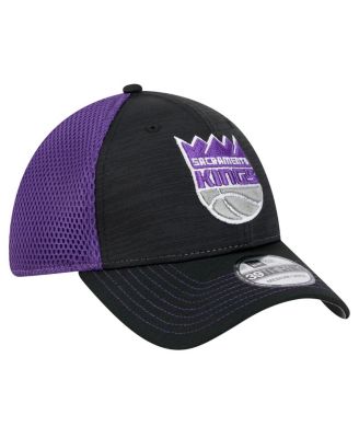 Men's Black/Purple Sacramento Kings Active Tech Neo Flex 39THIRTY Flex Hat