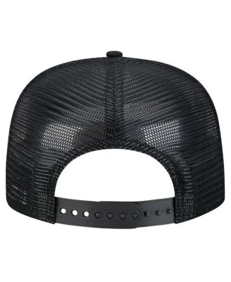 Мужская кепка-снэпбэк для гольфа New Era Men's Black Miami Heat с пенопластовой сеткой в тон