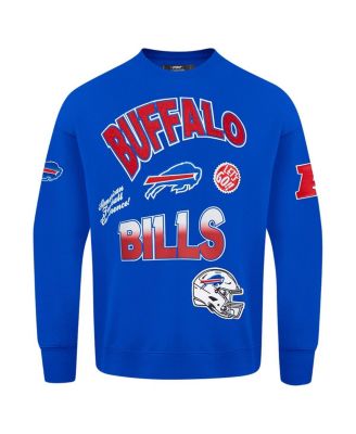 Men's Royal Buffalo Bills Turn It Up Drop Shoulder Pullover Sweatshirt