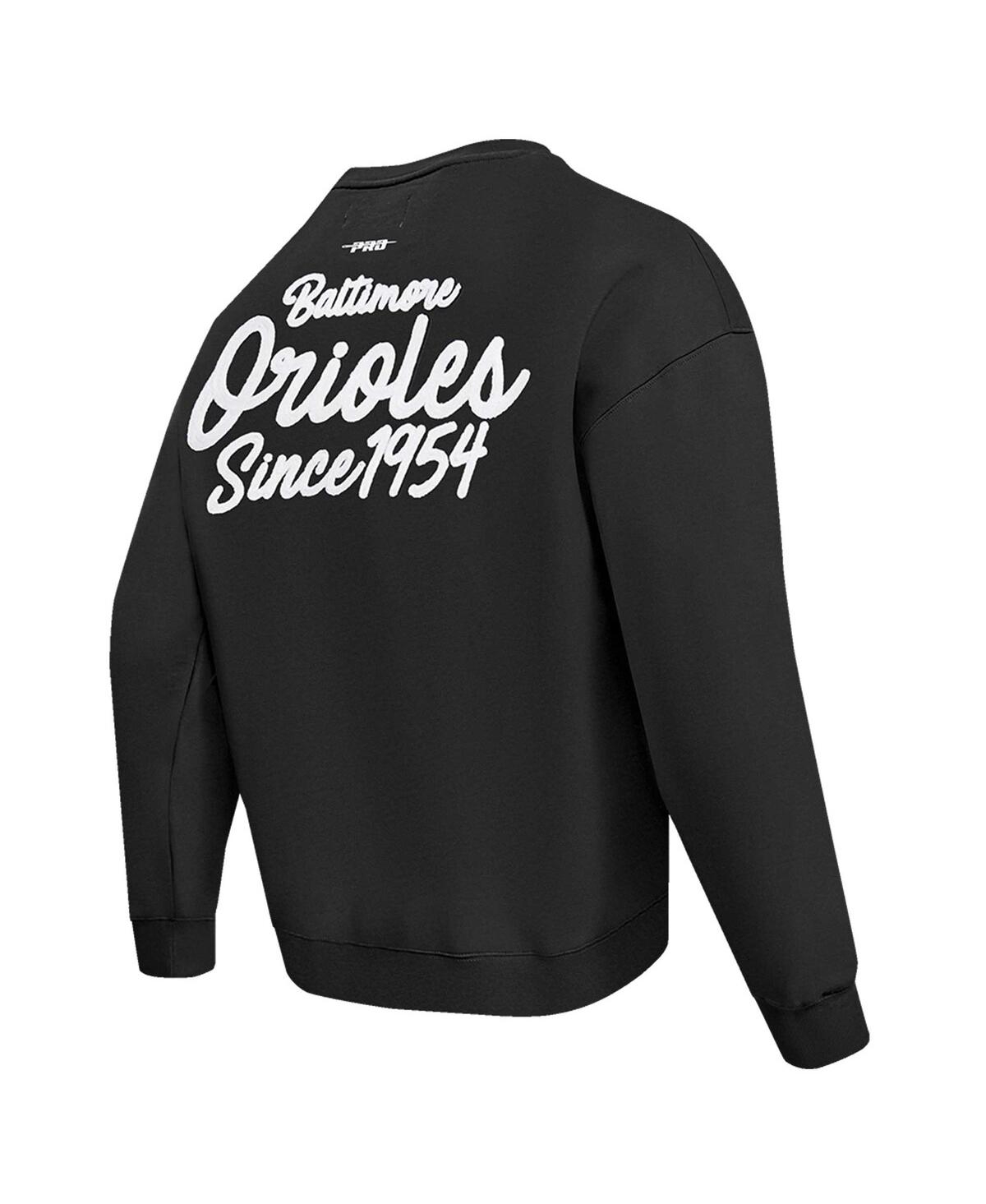 Shop Pro Standard Men's Black Baltimore Orioles Paint The City Dropped Shoulder Pullover Sweatshirt