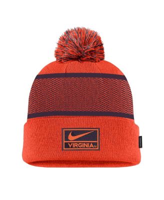 Мужская оранжевая вязаная шапка с манжетами и помпоном Nike Virginia Cavaliers 2024 от Nike