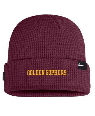 Мужская темно-бордовая вязаная шапка Nike Minnesota Golden Gophers 2024 Sideline Terra с манжетами