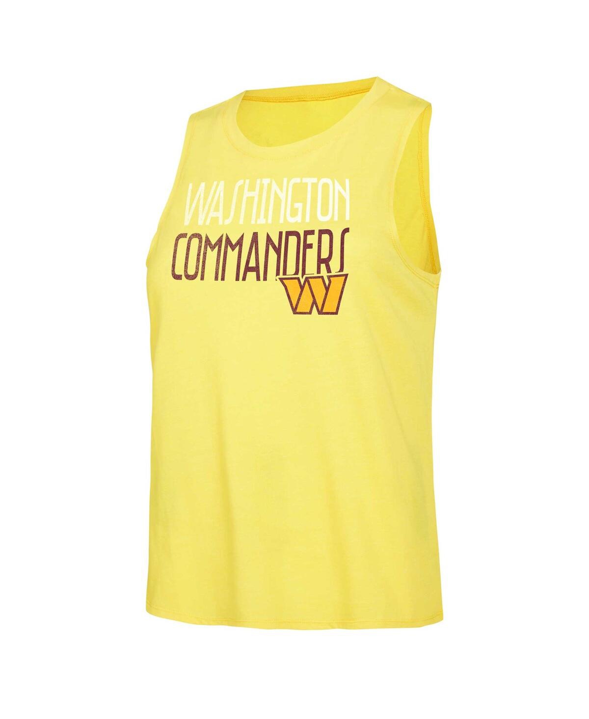 Concepts Sport Women's Burgundy/gold Washington Commanders Muscle Tank Top Pants Lounge Set In Burgundy,gold