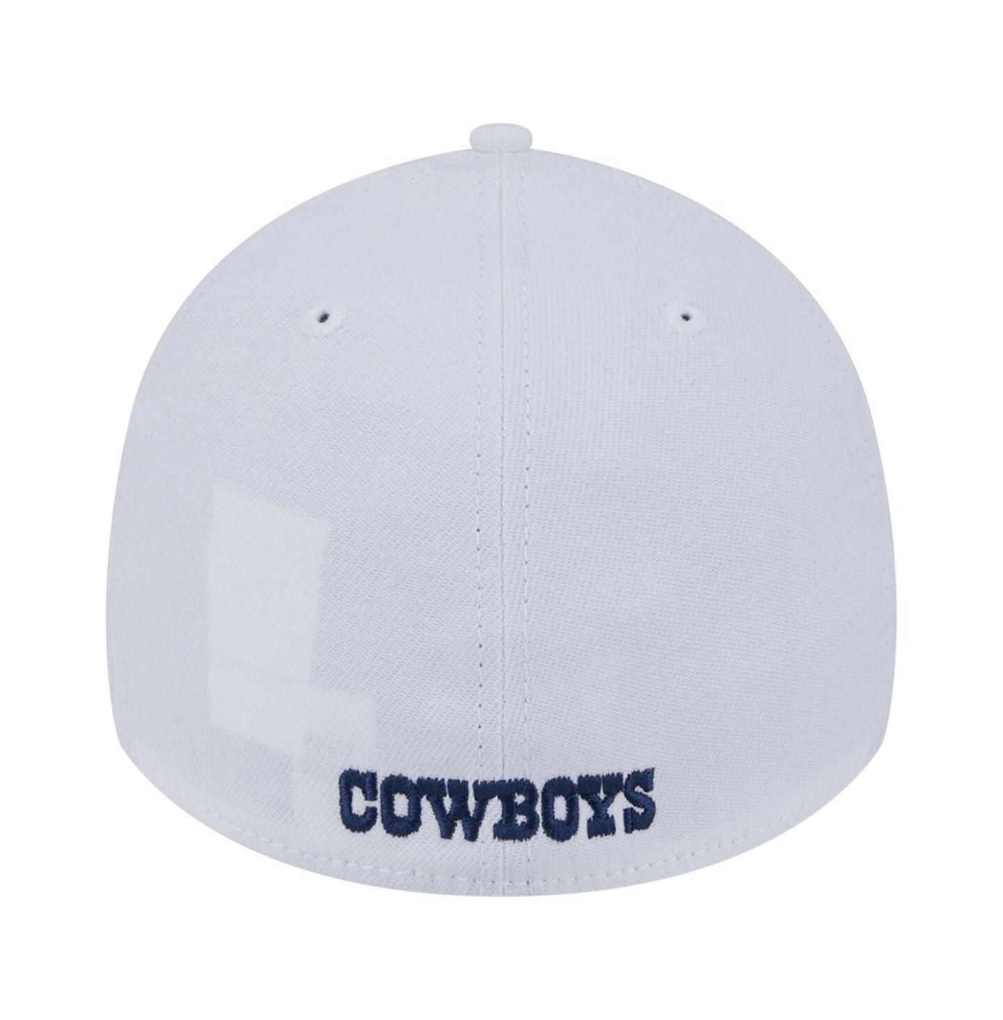 Мужская кепка New Era White Dallas Cowboys Throwback 39THIRTY Flex Hat — фото 3