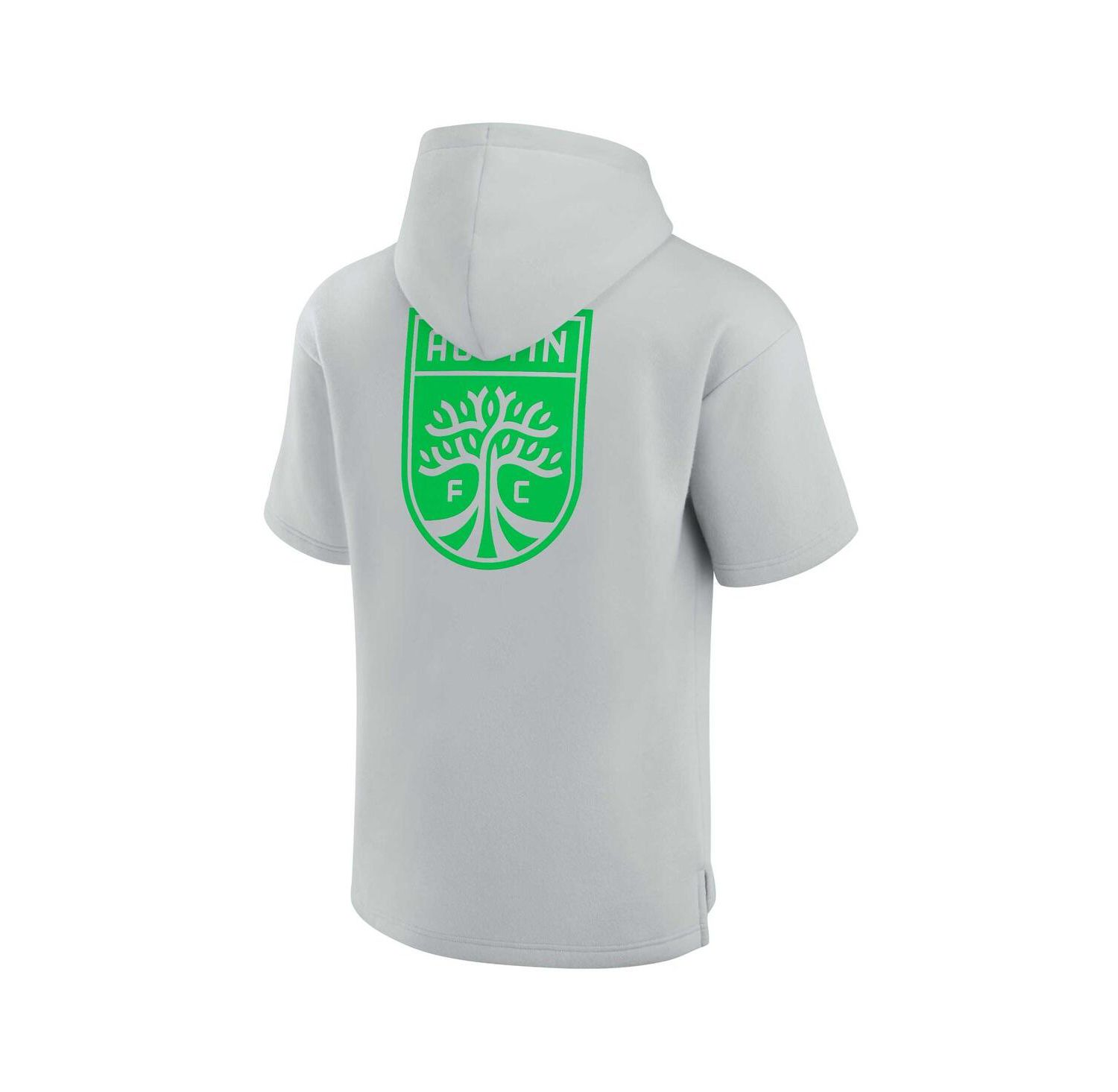 Men's and Women's Gray Austin FC Elements Super Soft Fleece Short Sleeve Pullover Hoodie