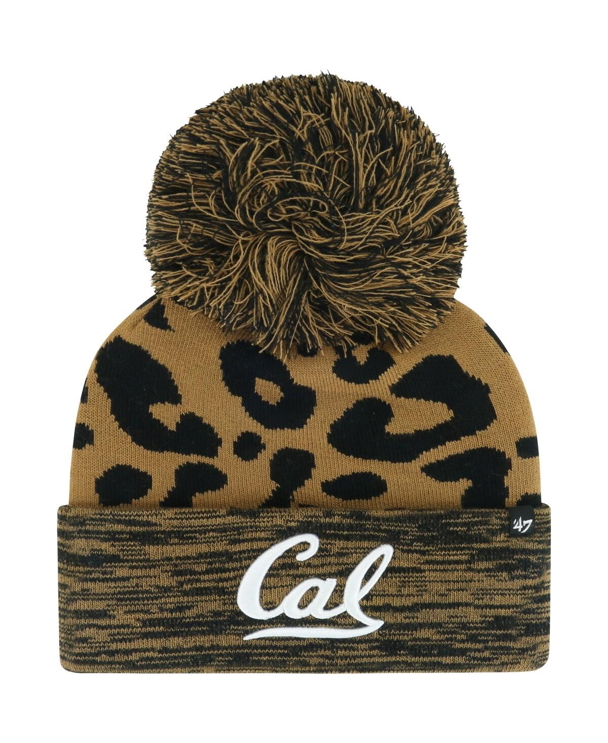 Shop 47 Brand Women's Brown Cal Bears Rosette Cuffed Knit Hat With Pom
