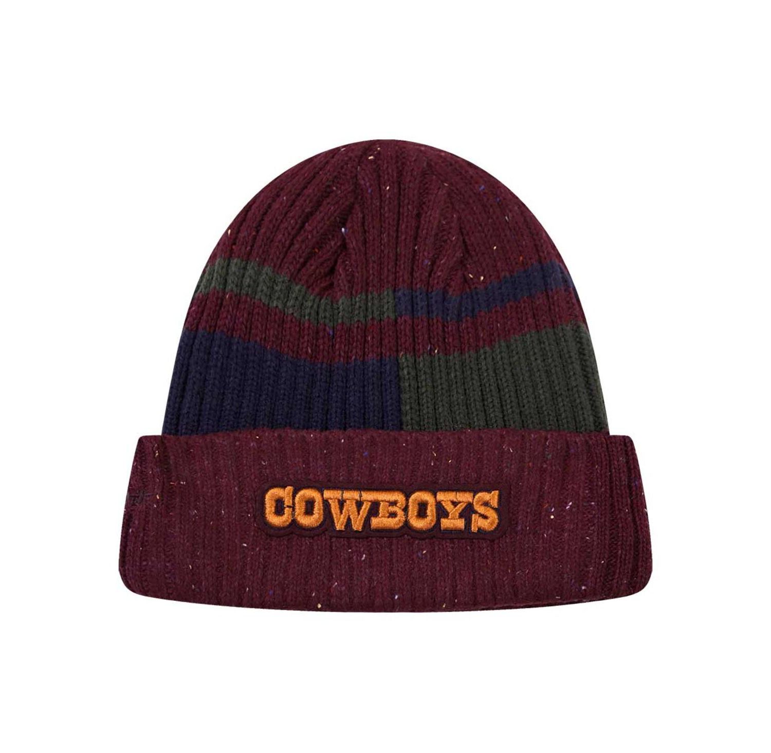 Men's Burgundy Dallas Cowboys Speckled Cuffed Knit Hat