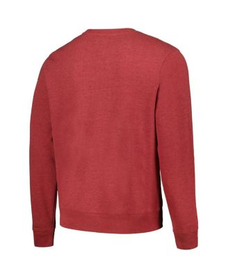 Men's Heathered Burgundy Washington Commanders Bypass Tribeca Pullover Sweatshirt