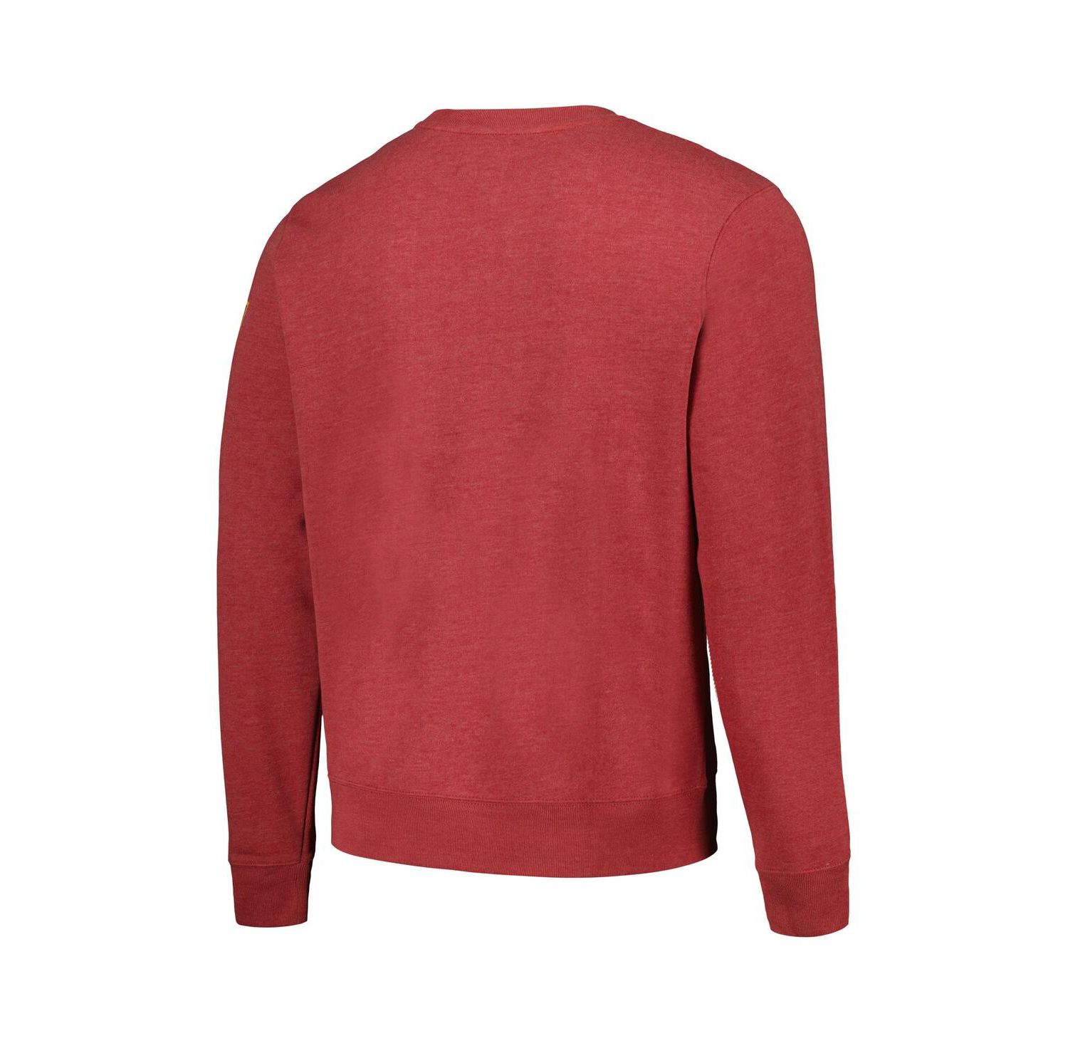 Men's Heathered Burgundy Washington Commanders Bypass Tribeca Pullover Sweatshirt