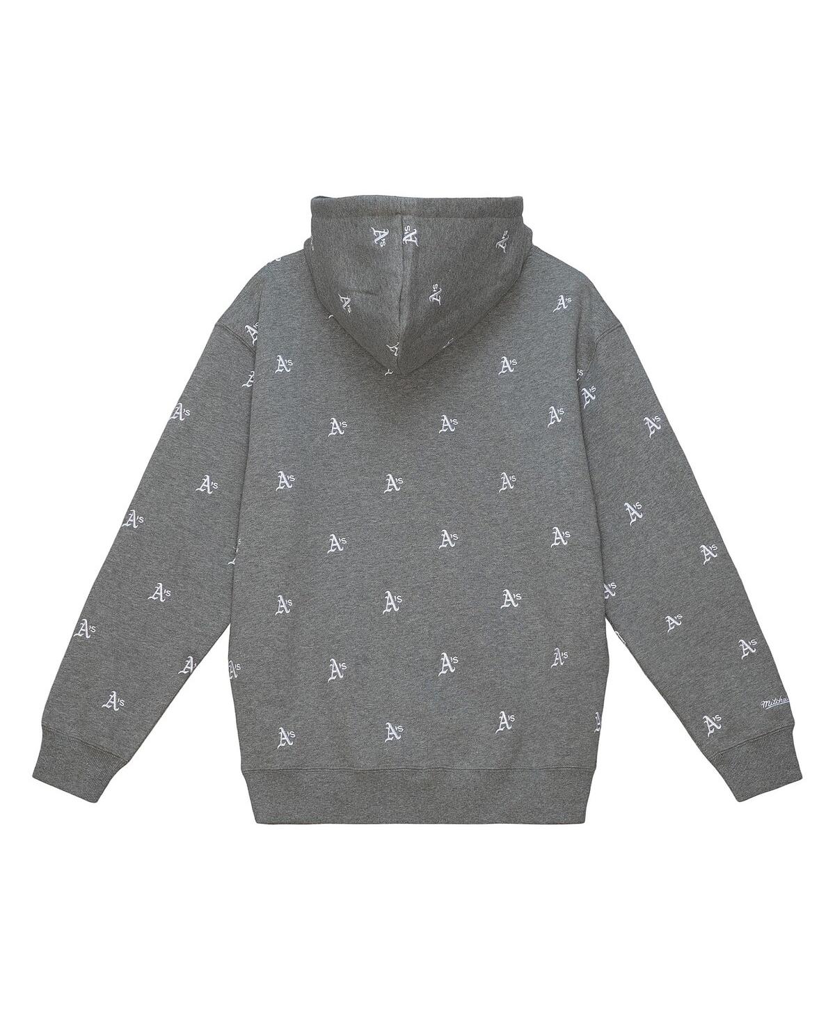Mitchell & Ness Men's Gray Athletics Repeat Pullover Hoodie In Gray