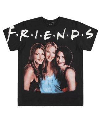 DUMBGOOD - Men's and Women's Black Friends Rachel, Phoebe and Monica Puff Print T-Shirt