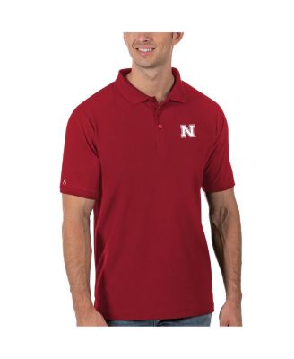 Мужское поло Scarlet Nebraska Huskers Legacy Pique от Antigua
