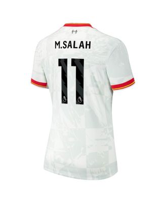 Женская майка Nike Mohamed Salah White Liverpool 2024/25, третья копия.