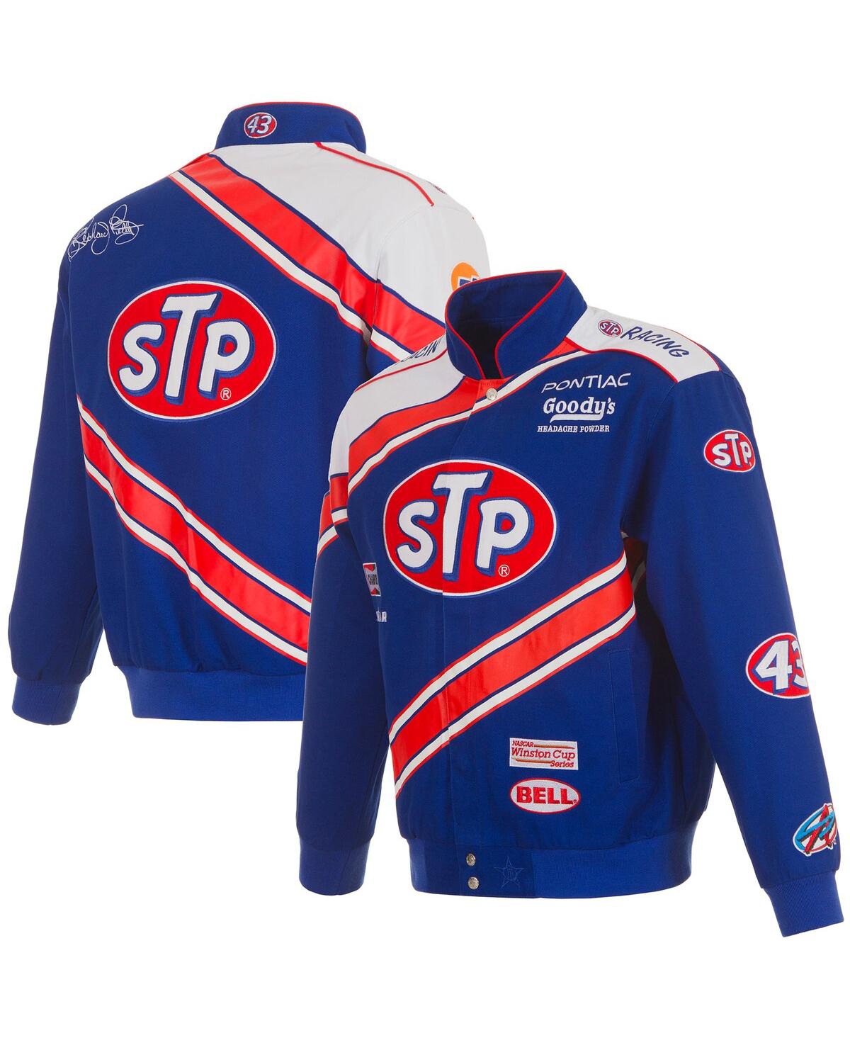 Men's Blue/White Richard Petty Stp Full-Snap Twill Uniform Jacket - Blue, White