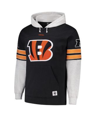 Men's Black Cincinnati Bengals Big Tall Lacer Pullover Hoodie