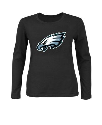 Женская черная футболка Philadelphia Eagles размера плюс с длинным рукавом от Fanatics