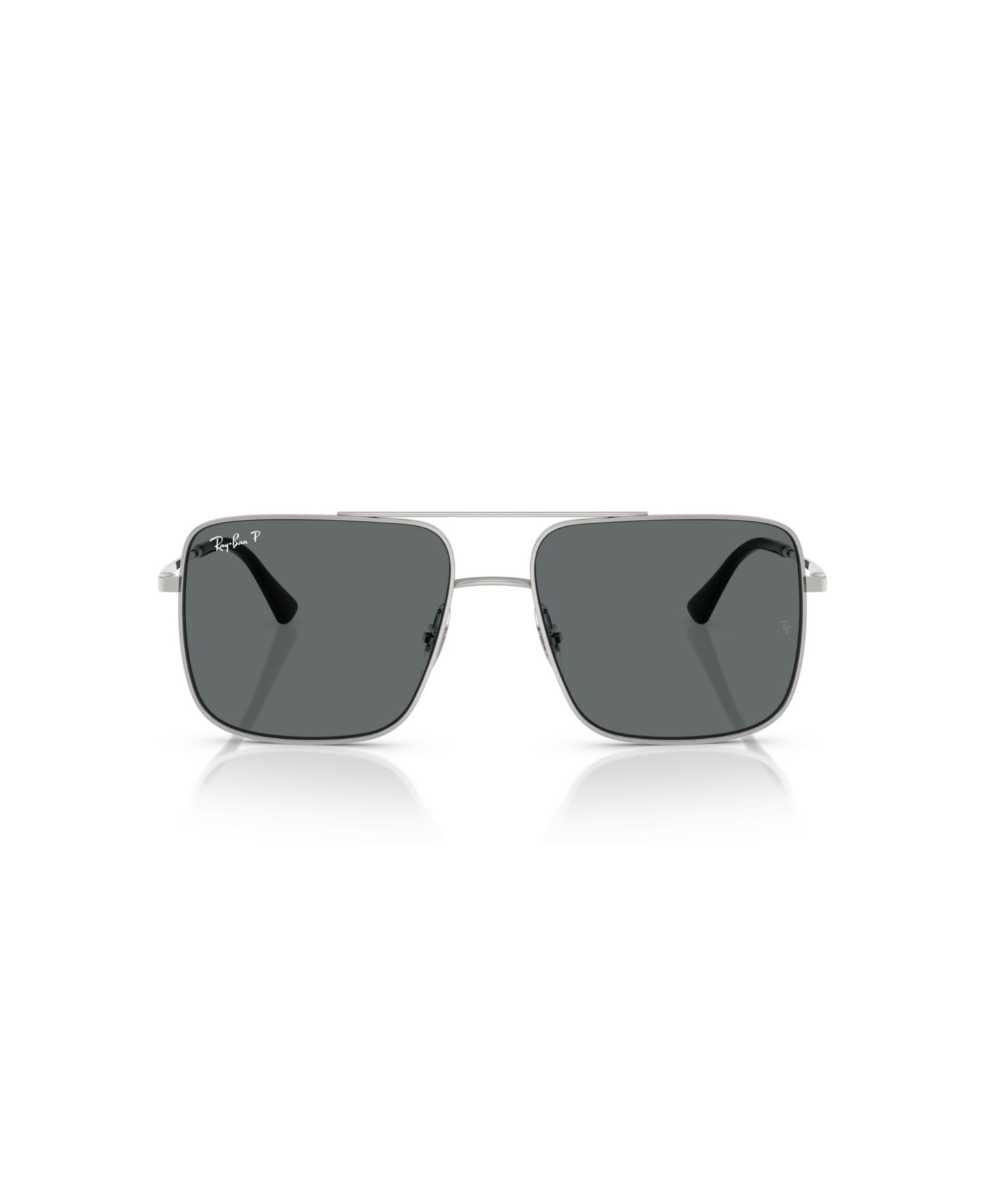 Солнцезащитные очки Ray-Ban Unisex Polarized Sunglasses, RB3758, цвет: Блестящий серебряный — фото 5