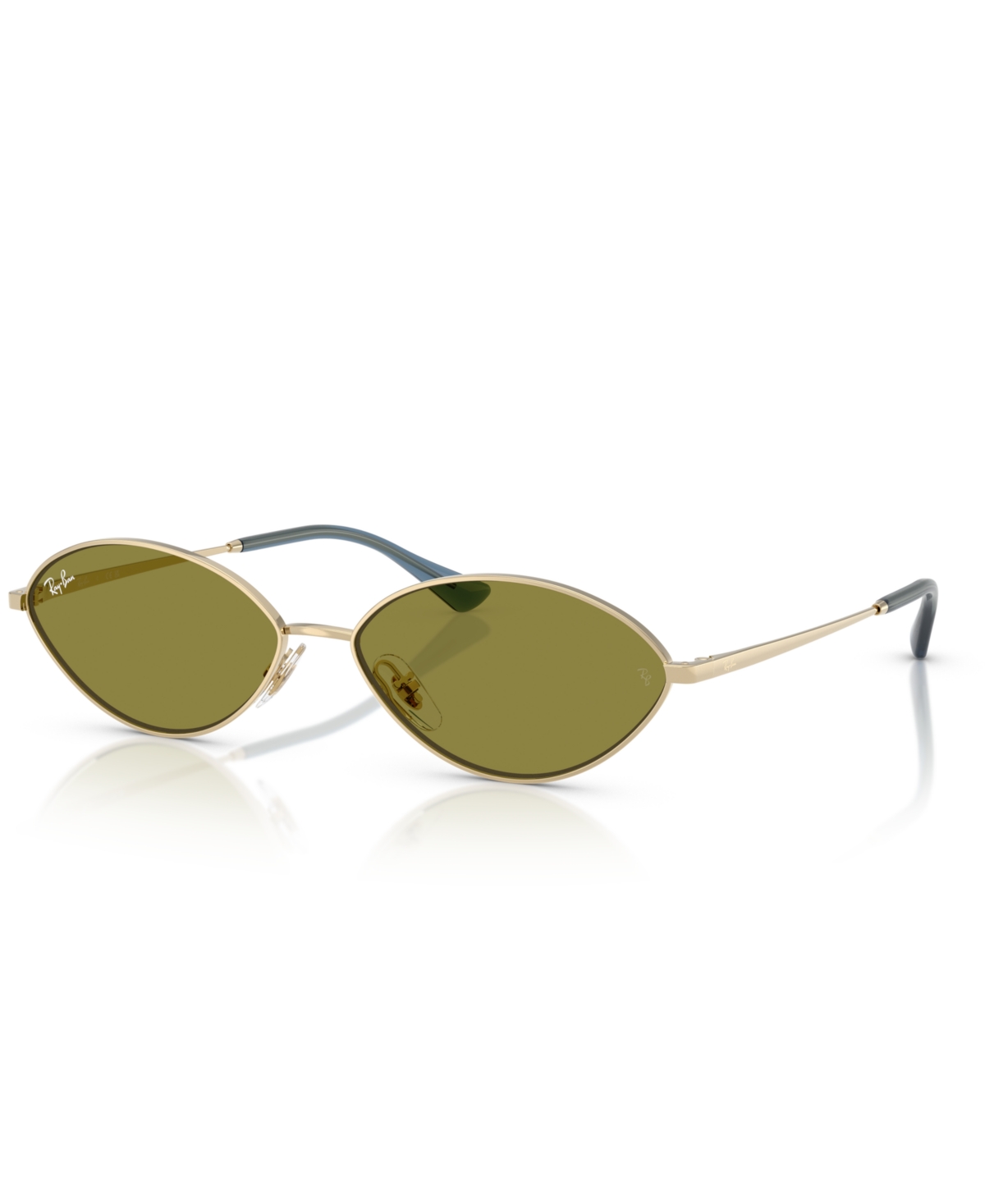 Ray Ban Womens Rb3757 Kai Oval-frame Metal Sunglasses Gold In Pale Gold
