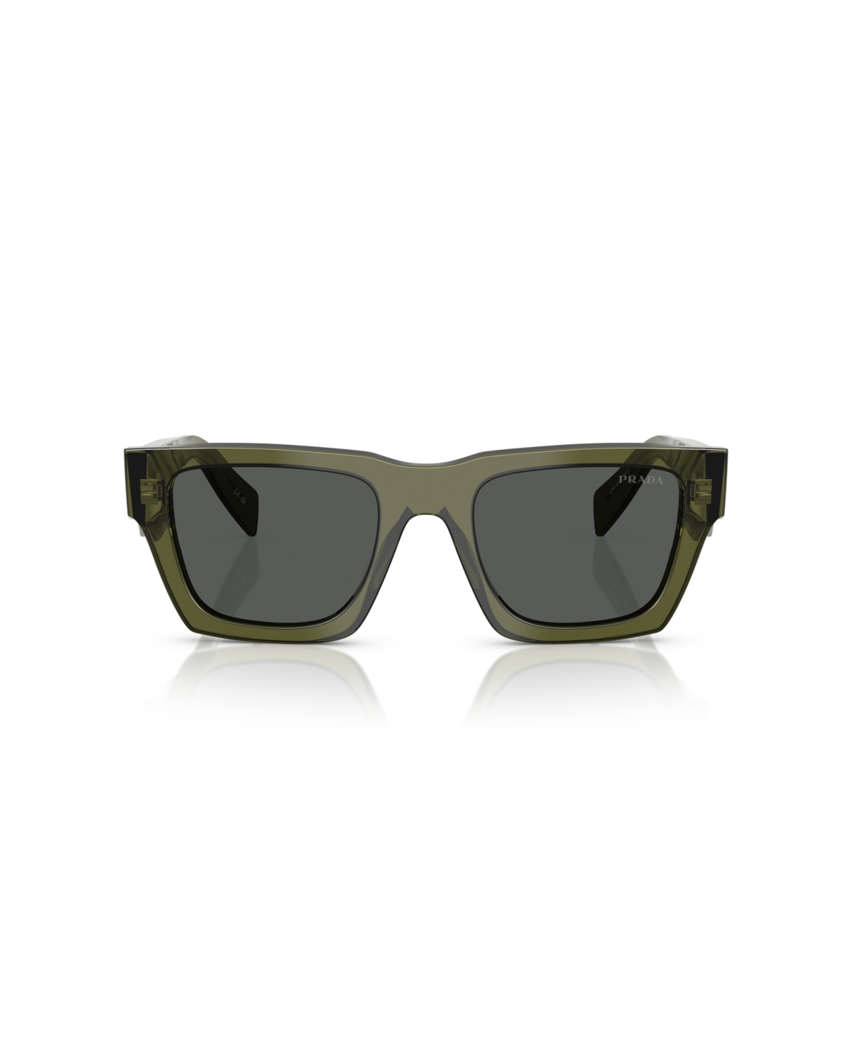 Prada Men's Large Sunglasses, Pr A06s In Transparent Military