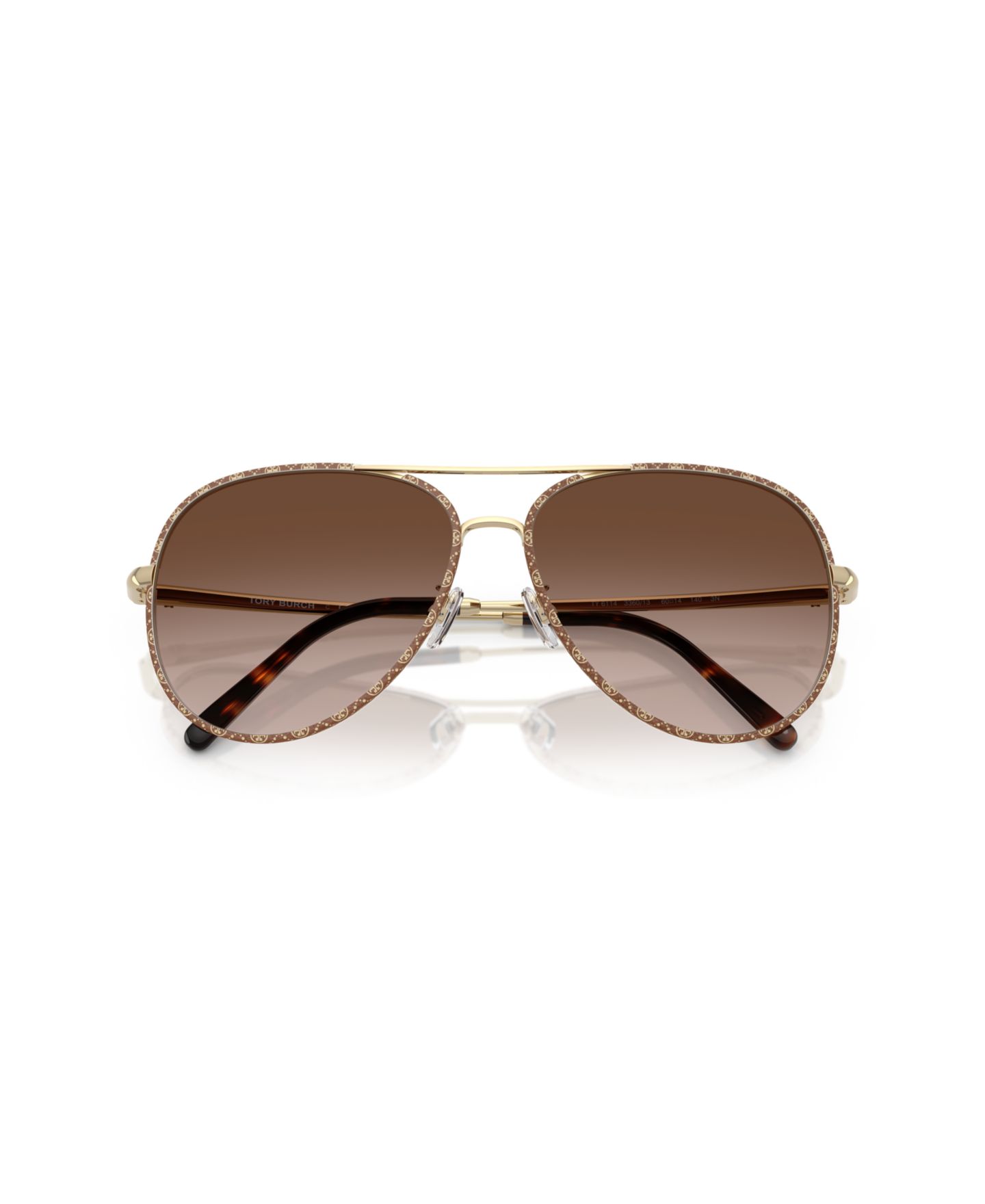 Женские солнцезащитные очки Tory Burch Large Sunglasses, TY6114, цвет: Светлый золотой — фото 2