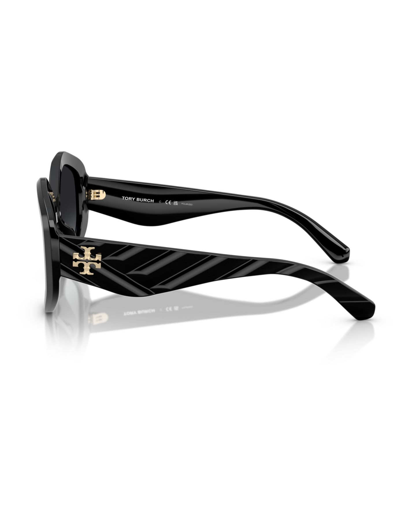 Женские солнцезащитные очки Tory Burch Polarized Sunglasses, TY7217U, цвет: Чёрный — фото 4