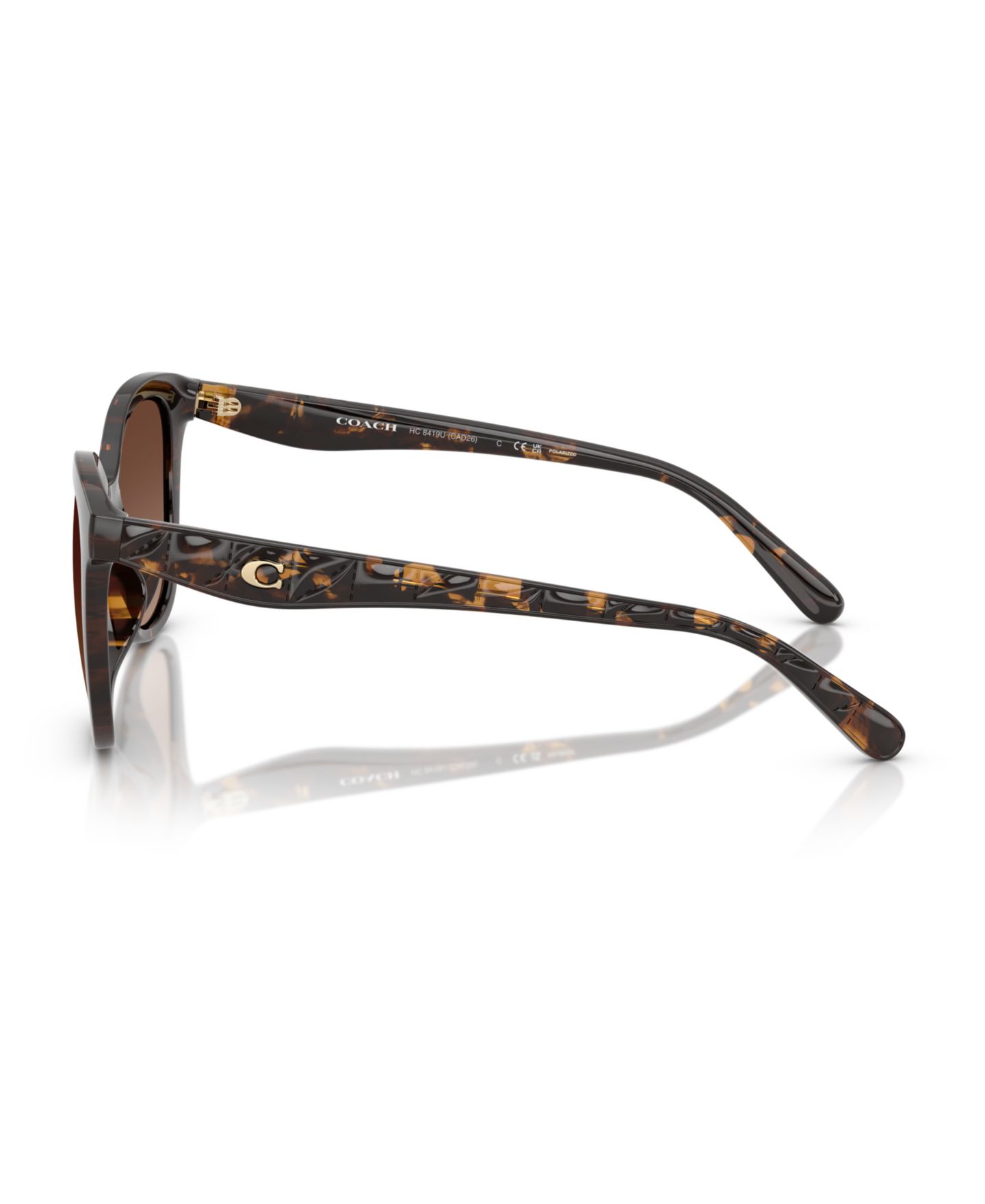 Женские солнцезащитные очки Coach Polarized Sunglasses, CAD25 HC8419U, цвет: Тёмный черепаховый — фото 4