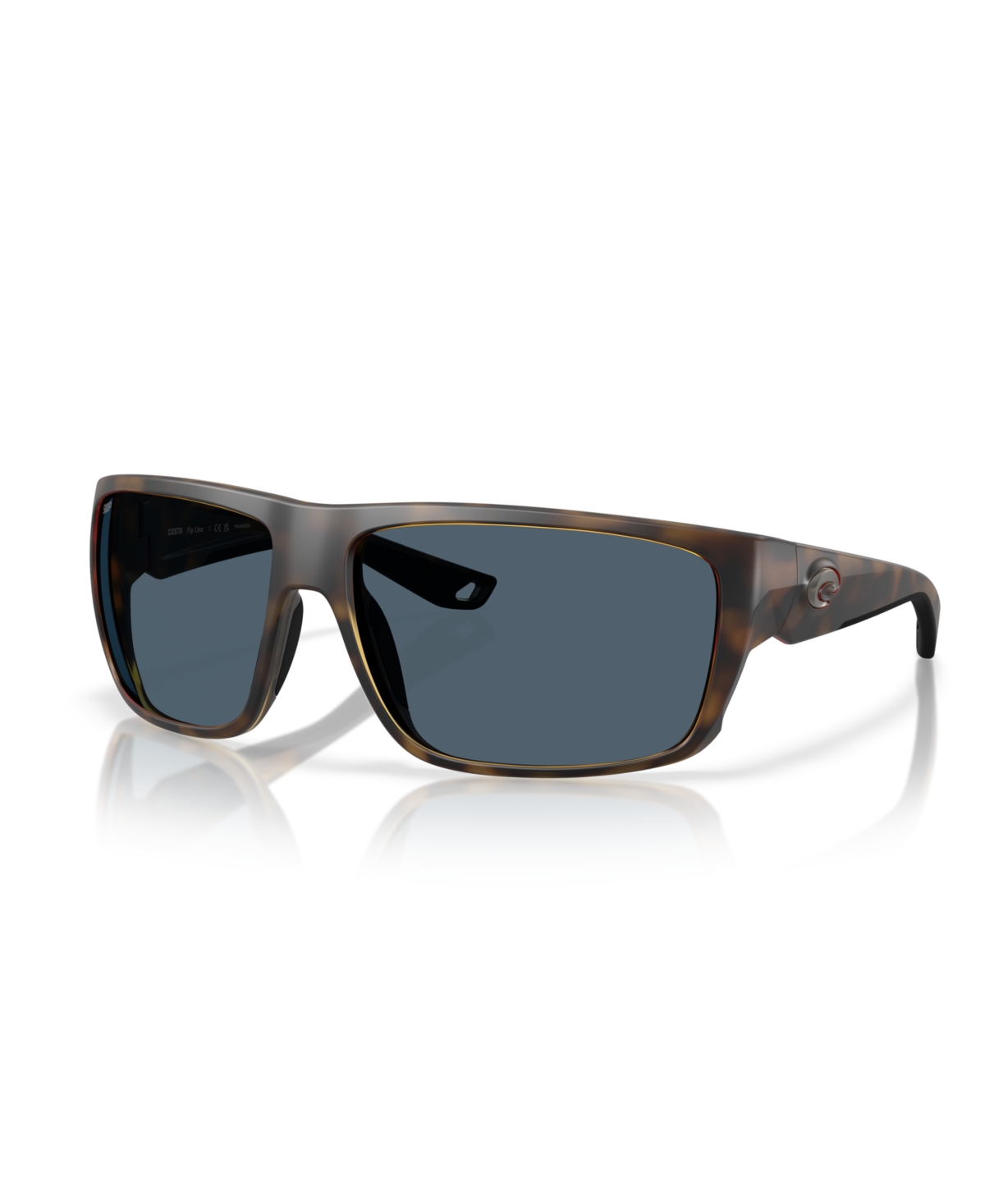 Men's Fly Line Polarized Sunglasses, 6S9129 - Matte Tortoise