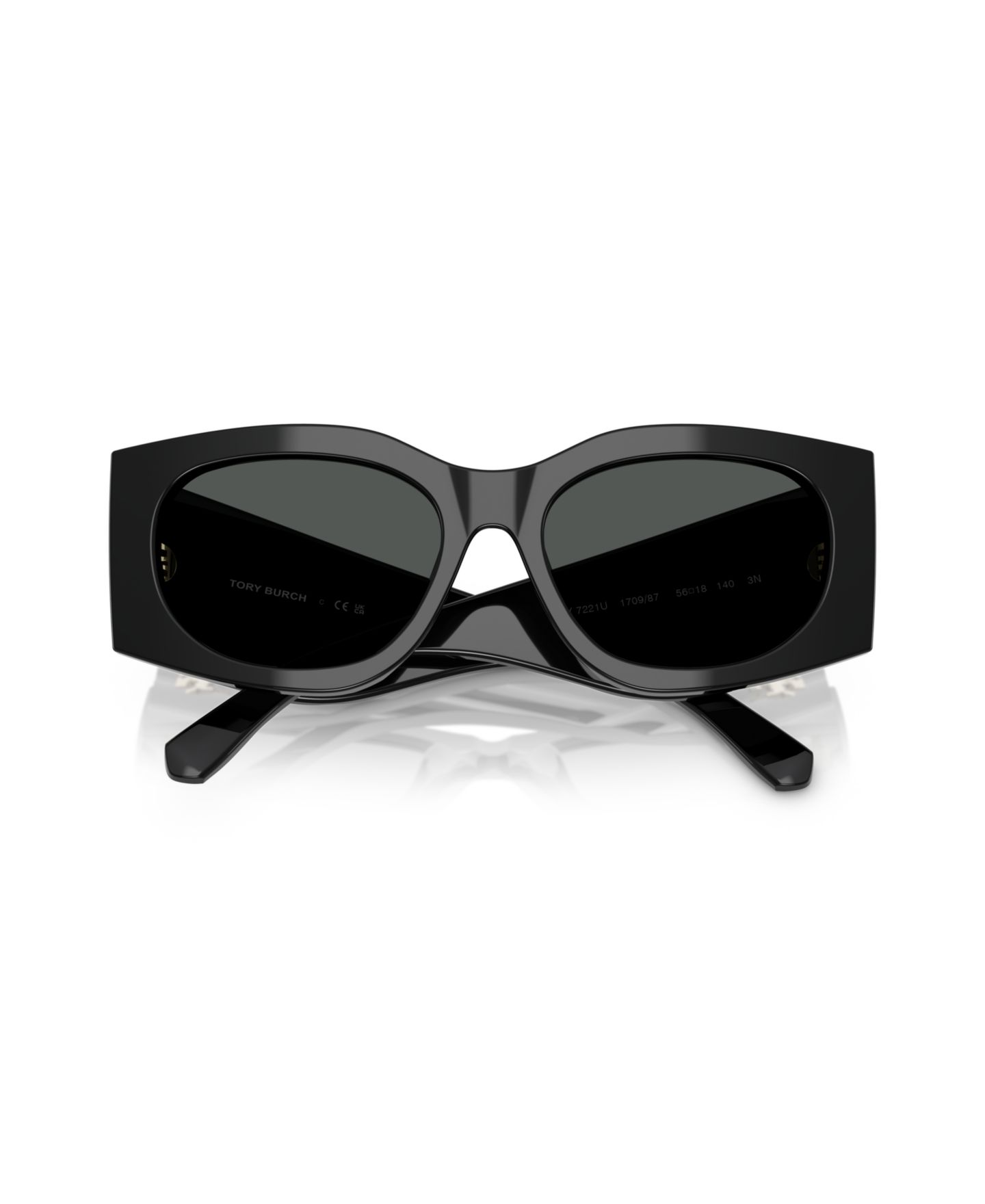 Женские солнцезащитные очки Tory Burch Sunglasses, TY7221U, цвет: Чёрный — фото 4