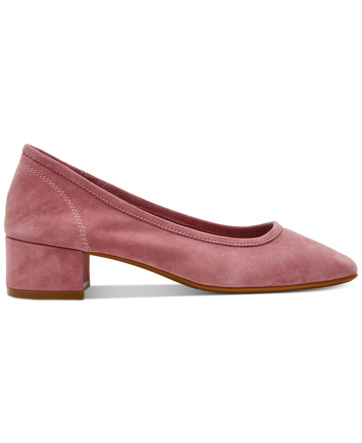Shop Steve Madden Women's Mollie Block-heel Pumps In Mauve Suede