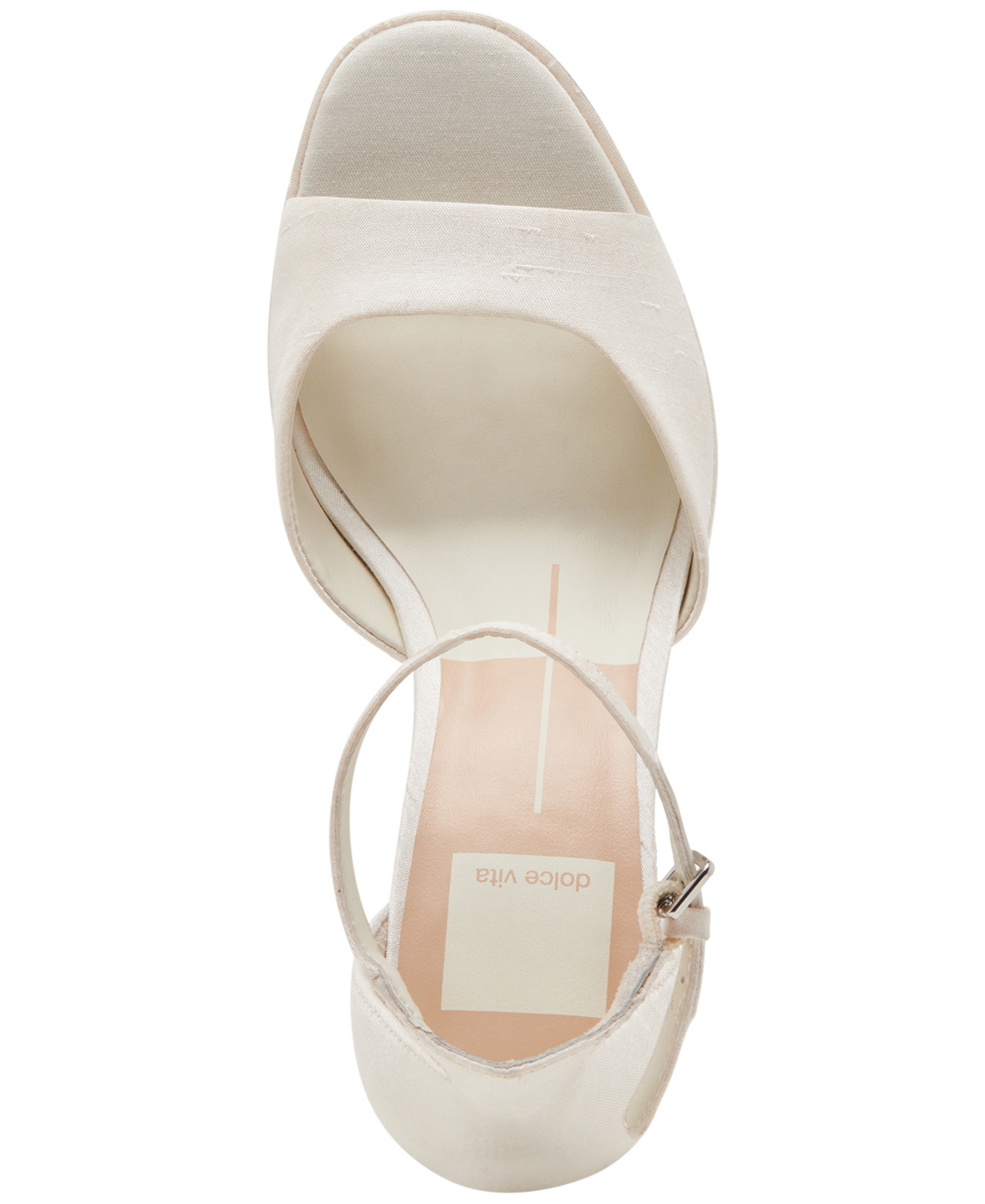 Dolce Vita Women's Pandro Wide Width Two-piece Platform Dress Sandals In White Satin