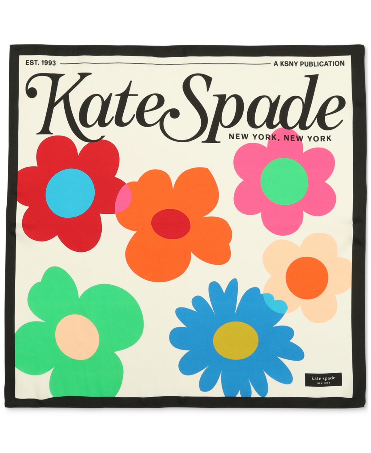 Magazine Bandana Silk Scarf - Multi