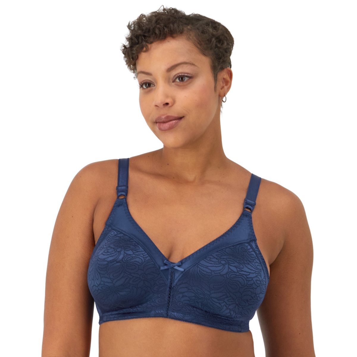 Double Support Spa Closure Wireless Bra 3372 - Black