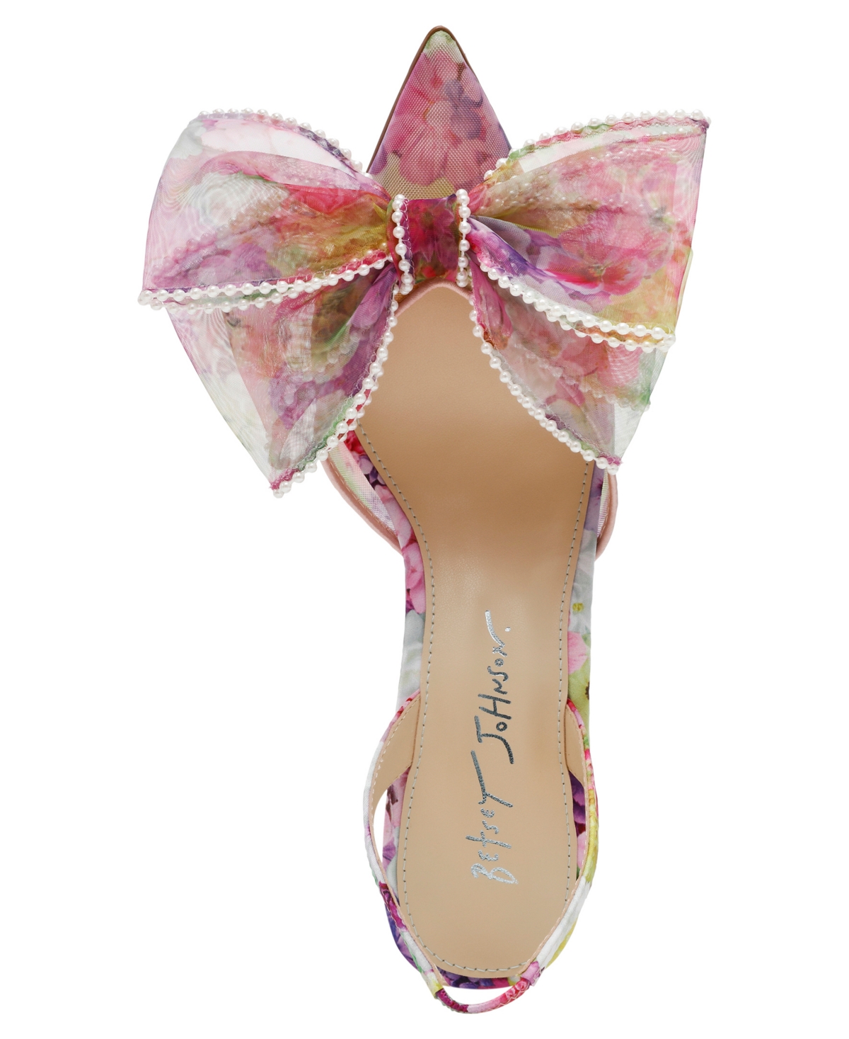 Betsey Johnson Women's Kelli Mesh Bow Slingback Pumps In Bright Floral