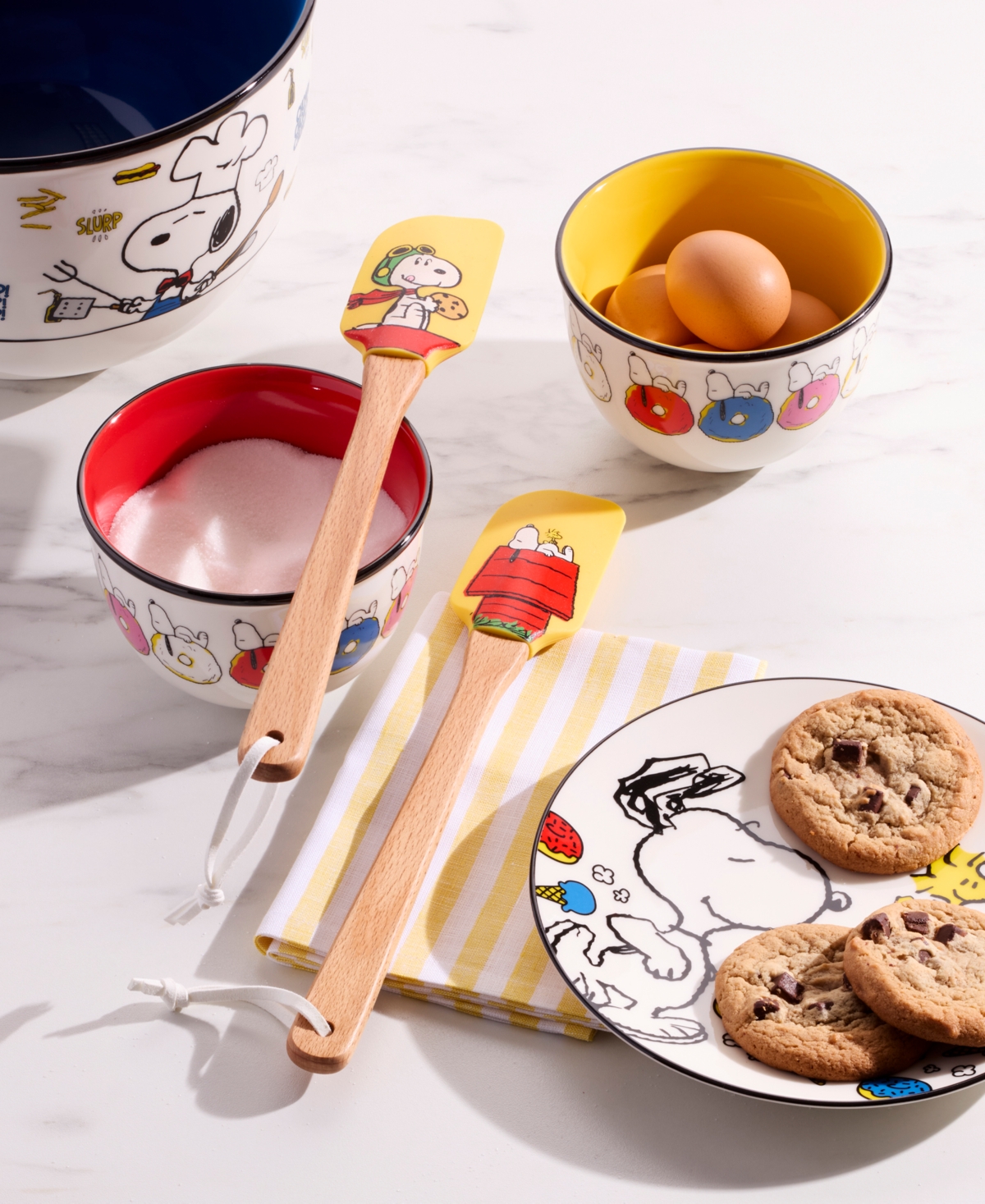 Lenox Chef Snoopy Yellow Spatulas, Set Of 2 In Yellow