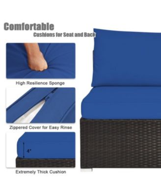 6-Piece Outdoor Patio Sectional Sofa Set with Coffee Table Comfortable and Stylish Seating for Your Garden or Patio