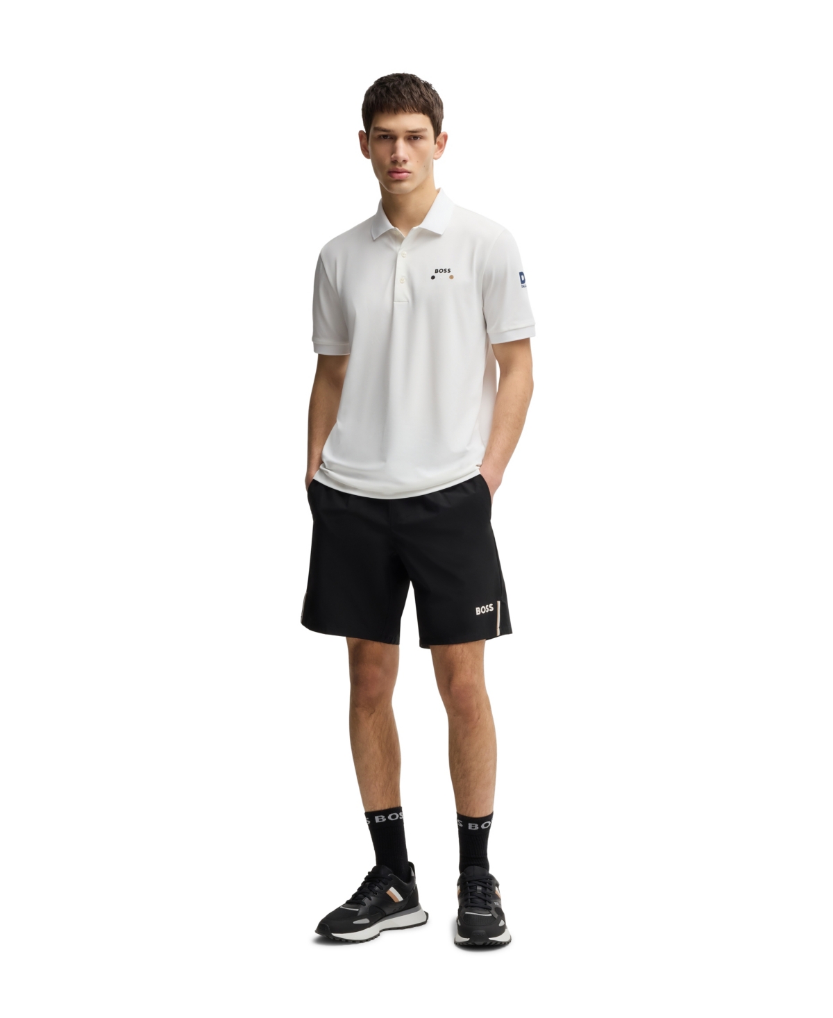 Hugo Boss Boss By  Men's Paddy Stretch-pique Regular-fit Polo Shirt In White