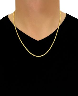Forza Rope Chain 22" Necklace (2-1/2mm) in 14k Gold