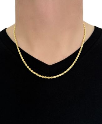 Forza Rope Chain 20" Necklace (3-1/5mm) in 14k Gold